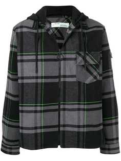Off-White куртка на молнии в клетку