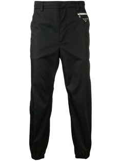 Prada укороченные зауженные брюки