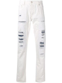 Alexander McQueen джинсы скинни с эффектом потертости