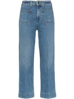 Khaite Raquel cotton-blend patch pocket jeans