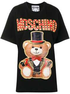 Moschino футболка с принтом медведя и логотипа
