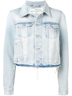 Off-White укороченная джинсовая куртка