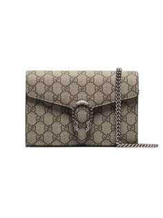 Gucci taupe Dionysus GG logo chain bag