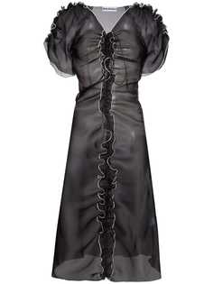 Molly Goddard платье из органзы с оборкой Erin