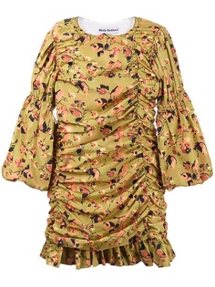 Molly Goddard платье-мини со сборками и цветочным принтом Judy
