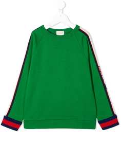 Gucci Kids толстовка с логотипом на рукавах