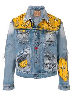 Mjb джинсовая куртка с принтом краски