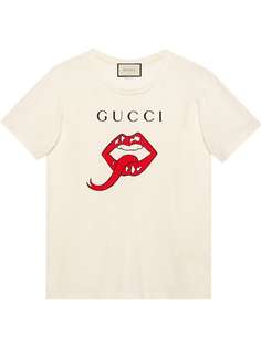 Gucci футболка с принтом рта