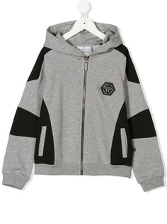 Philipp Plein Junior толстовка с капюшоном и бляшкой с логотипом