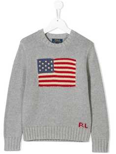 Ralph Lauren Kids джемпер с изображением флага США