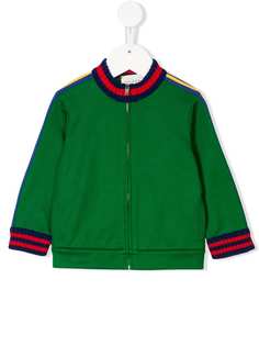 Gucci Kids трикотажный джемпер с отделкой Web