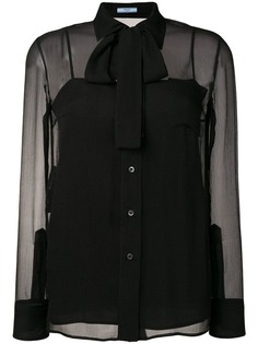 Prada рубашка с бантом
