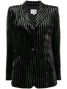 Giorgio Armani Vintage бархатный пиджак в полоску в стиле 1980-х