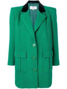 Valentino Vintage текстурное пальто в стиле 1980-х