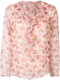Twin-Set блузка с оборками и цветочным принтом