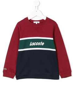 Lacoste Kids толстовка дизайна колор-блок с логотипом