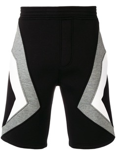 Neil Barrett panelled track shorts