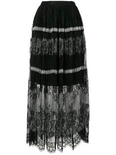 Ermanno Scervino кружевная юбка макси с плиссировкой