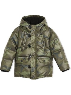 Burberry Kids камуфляжный пуховик