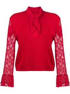 Christopher Kane кардиган с кружевной отделкой