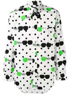 The Beatles X Comme Des Garçons polka dot contrast shirt