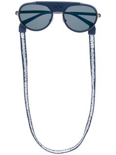Dolce & Gabbana Eyewear солнцезащитные очки-авиаторы в круглой оправе