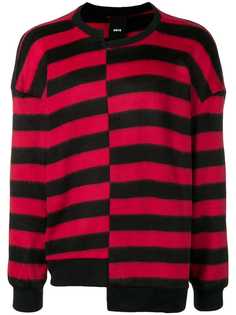 D.Gnak striped pattern asymmetric sweater