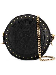 Balmain embossed coin crossbody