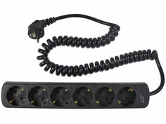 Удлинитель Schwabe 6 Sockets 2.5m Black 11462AS