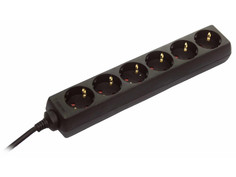 Удлинитель Schwabe 6 Sockets 3m Black 11632AS