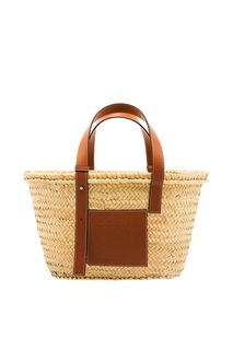 Плетеная сумка с кожаными ручками Basket Loewe