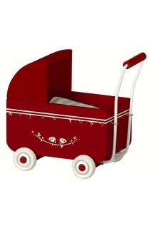 Красная игрушечная коляска Maileg