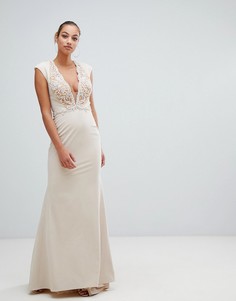 Платье макси с кружевной отделкой Forever Unique - Розовый