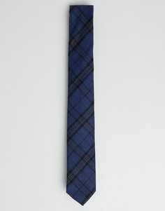 Шерстяной галстук в шотландскую клетку Twisted Tailor - Синий
