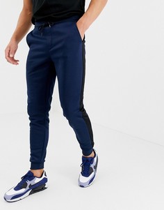 Спортивные штаны с полосками по бокам Only & Sons - Темно-синий