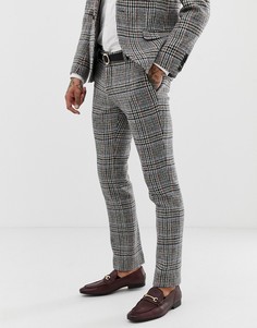 Супероблегающие брюки из харрис-твида Twisted Tailor - Серый