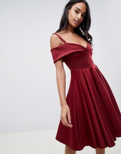 Приталенное платье с двойными бретельками Club L - Красный