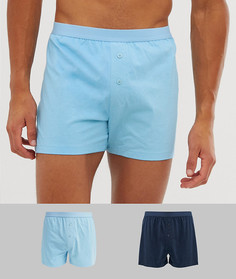 Набор трикотажных боксеров темно-синего/голубого цвета (2 шт.) ASOS DESIGN - Мульти