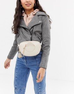 Кремовая сумка-кошелек на пояс с карманом спереди и цепочкой Glamorous - Кремовый