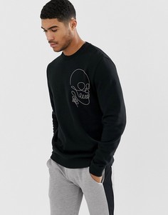 Свитшот с принтом черепа и цепей на груди ASOS DESIGN - Черный