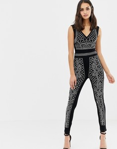 Комбинезон с отделкой Parisian - Черный