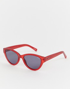 Солнцезащитные очки кошачий глаз в узкой оправе Quay Australia rizzo - Красный