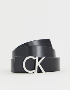 Кожаный ремень с логотипом Calvin Klein - Мульти