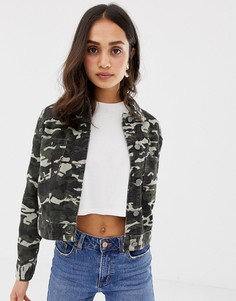 Вельветовая куртка с камуфляжным принтом ASOS DESIGN - Мульти