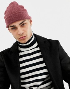 Темно-бордовая шапка-бини ASOS DESIGN - Красный