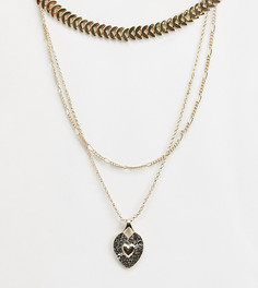 Ярусное ожерелье с сердцем Liars & Lovers - Золотой