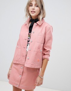 Куртка для работы с контрастными строчками Maison Scotch - Розовый