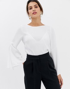 Блузка с оборками на рукавах Closet - Серый