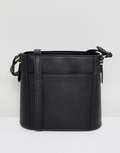 Черная сумка через плечо с затягивающимся шнурком Accessorize - Черный