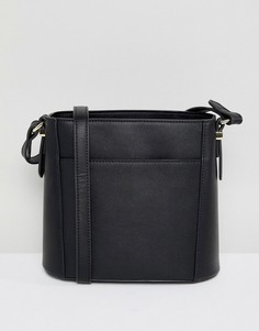 Черная сумка через плечо с затягивающимся шнурком Accessorize - Черный